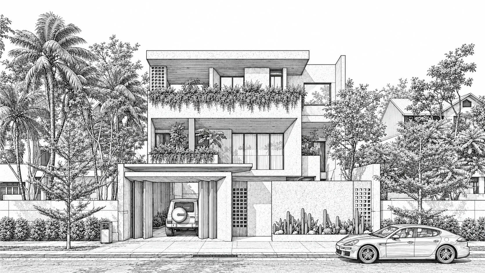 Bản vẽ phối cảnh của công trình
