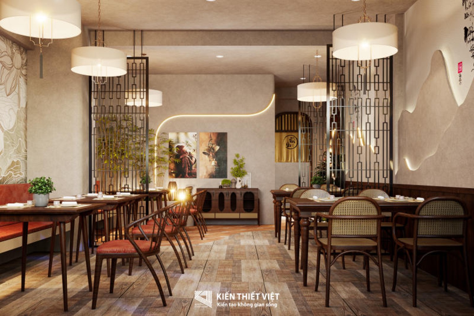 Dự án thiết kế nội thất – Nhà hàng chay
