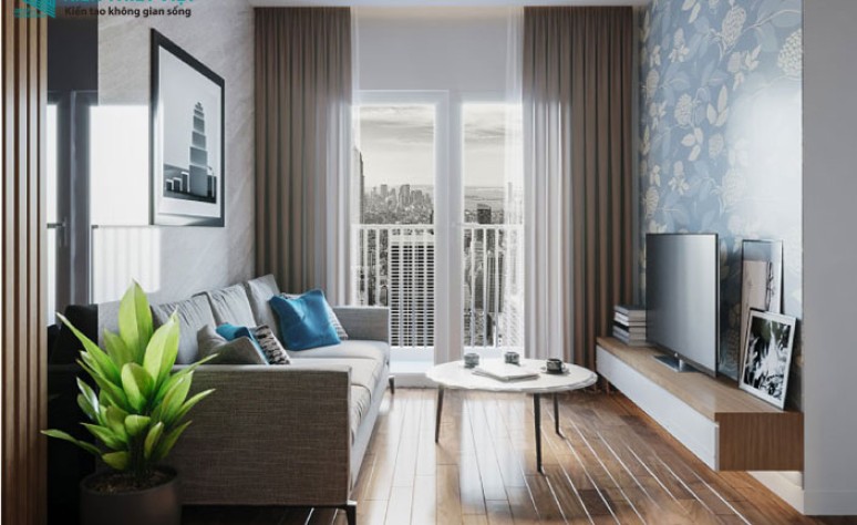Thiết kế nội thất căn hộ chung cư Diamond Riverside 72m2