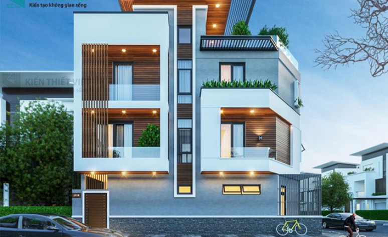 Thiết kế nhà phố 2 mặt tiền Anh Phong