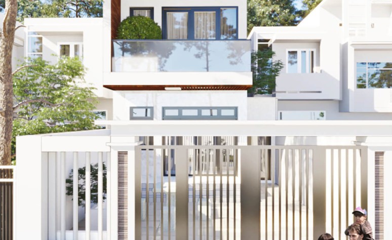 Thiết kế nhà phố 1 trệt 1 lầu tại Tây Ninh – Nhà Cô Sáng