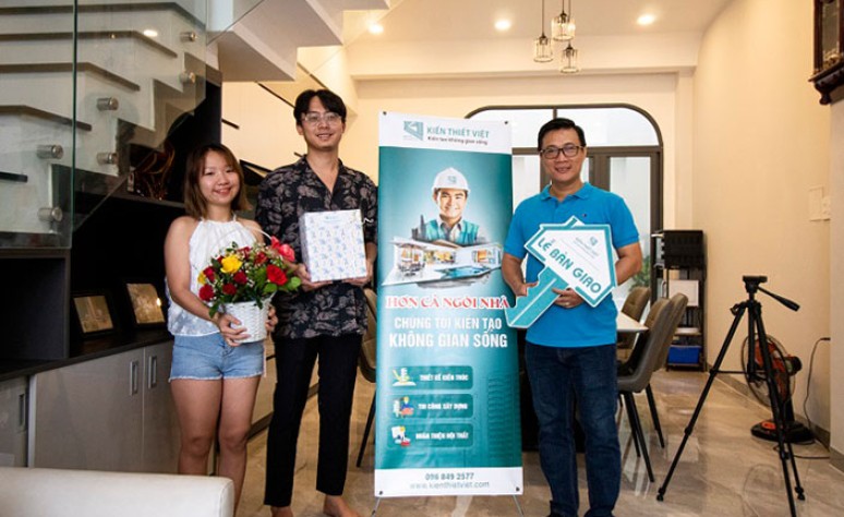 [Bàn giao] thiết kế thi công nhà phố 1 trệt 2 lầu 1 tum