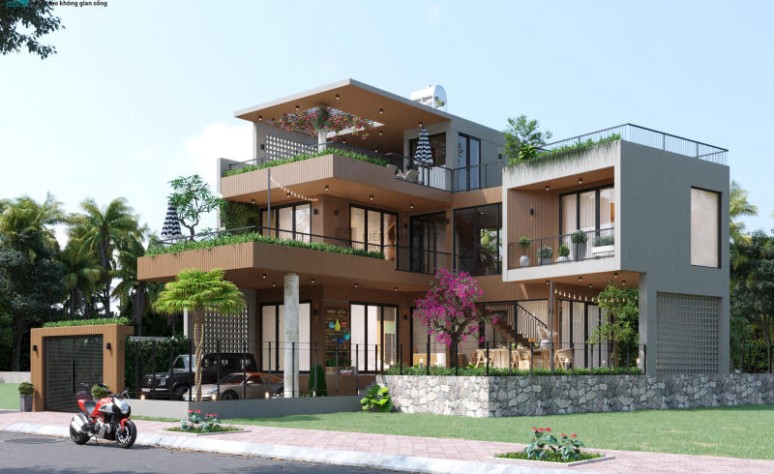 Thiết Kế Biệt Thự Hiện Đại 230m2