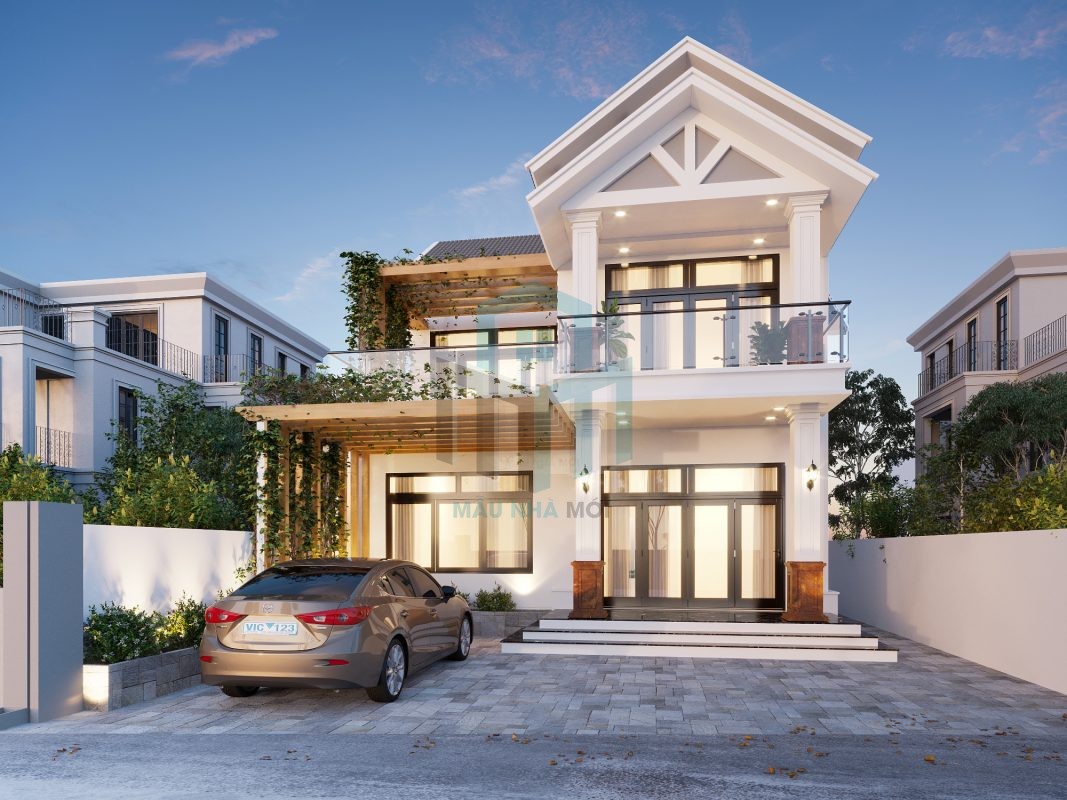 Phối cảnh 3D – Biệt thự hiện đại 2 tầng tại Bình Dương (1)