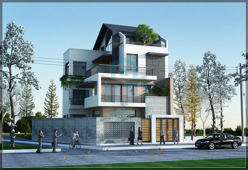 Phối cảnh 3D – Biệt thự hiện đại mới tại quận 2 – Kiến Thiết Việt (7)