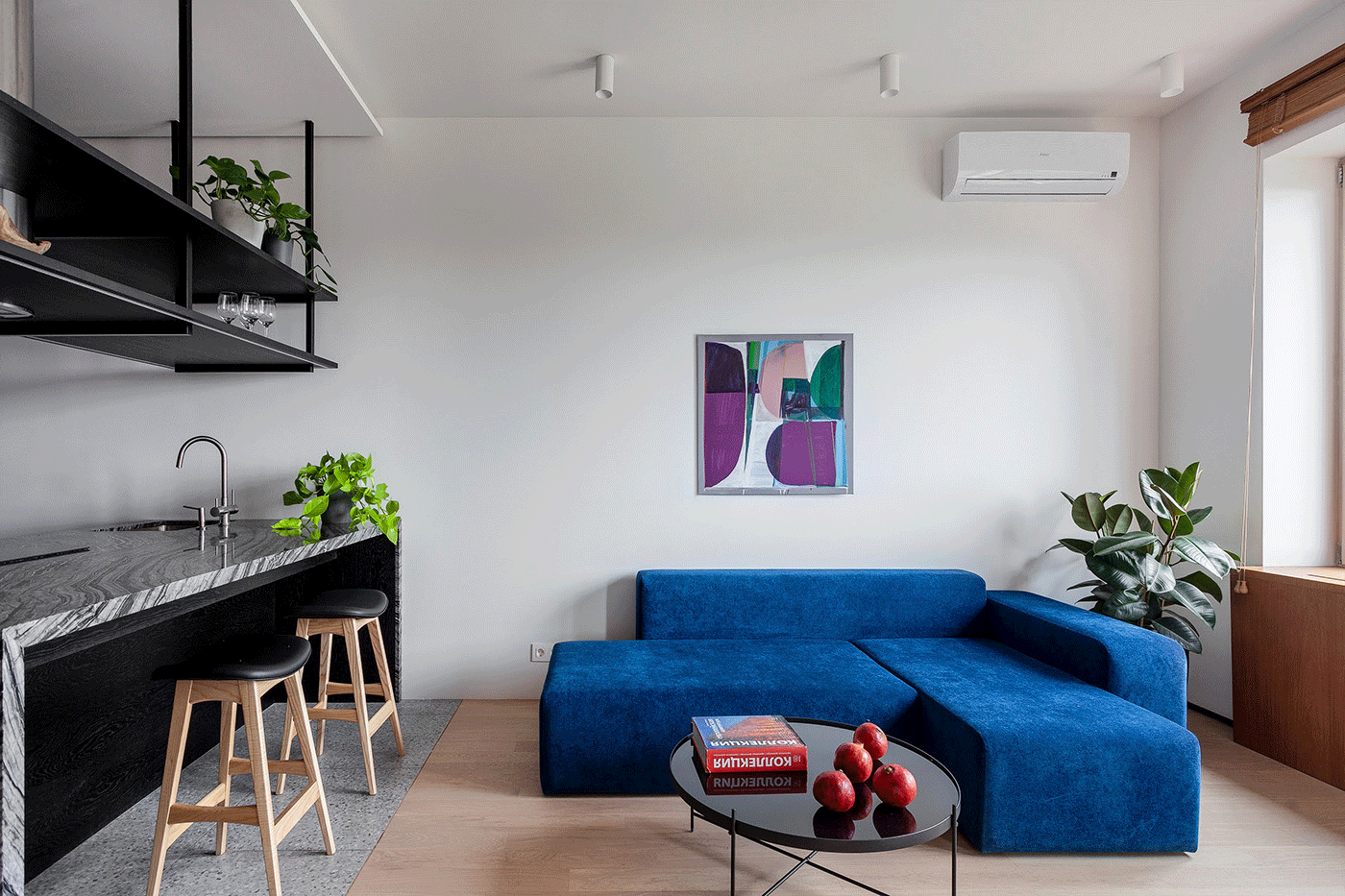 thiết kế nội thất căn hộ 1 phòng ngủ 40m2