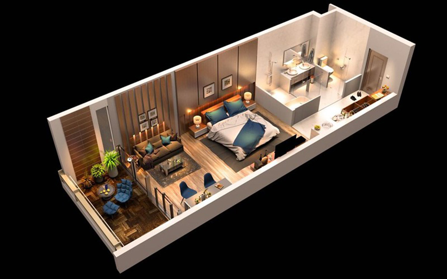 thiết kế nội thất 90m2