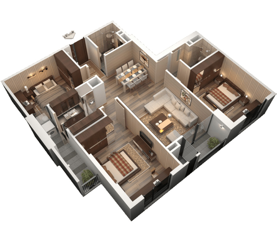 thiết kế nội thất 90m2