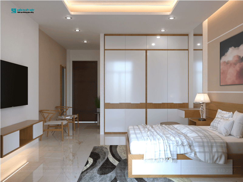 Phối cảnh 3D – Thiết kế nhà phố 1 trệt 1 lửng 2 lầu tân cổ điển (7)