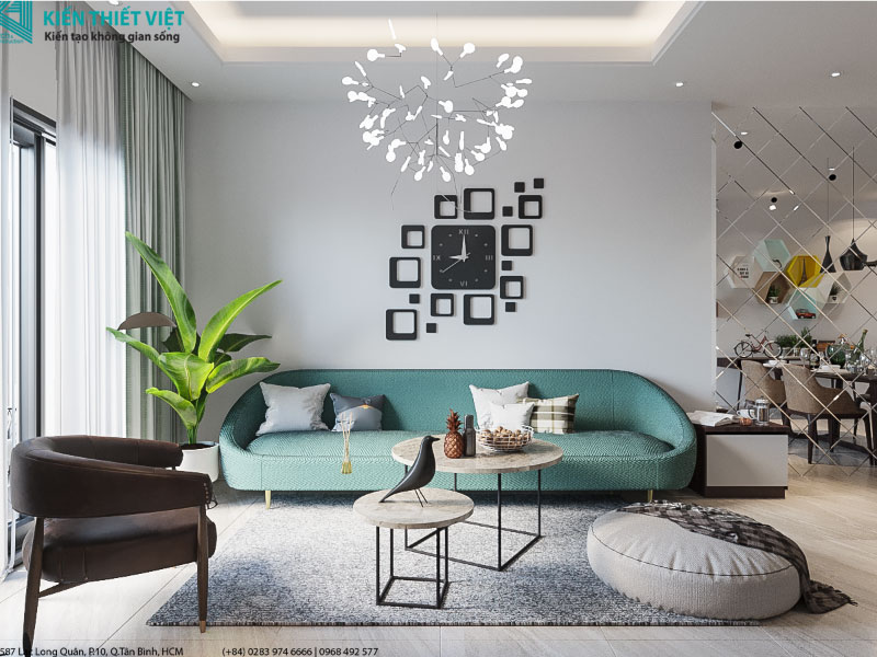 Phối cảnh 3D – Thiết kế nội thất căn hộ Hado Centrosa Garden 2 phòng ngủ (3)