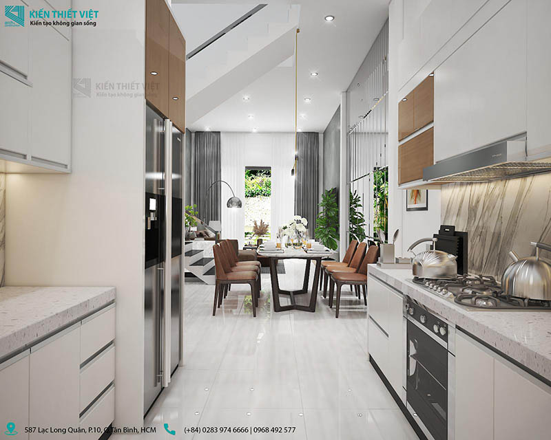 Phối cảnh 3D – Nhà phố 1 trệt 2 lầu nhà chị Trâm quận Thủ Đức (4)