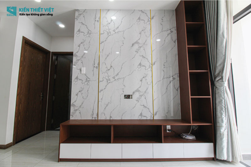 Phối cảnh 3D – Thi công nội thất gỗ căn hộ chung cư Him Lam Phú An (5)