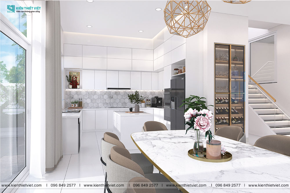 Phối cảnh 3D – Thiết kế biệt thự song lập Nam Phú quận 7 (4)