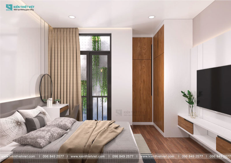 Phối cảnh 3D – Thiết kế nhà phố 1 trệt 1 lửng 2 lầu có sân thượng – 4x16m (14)