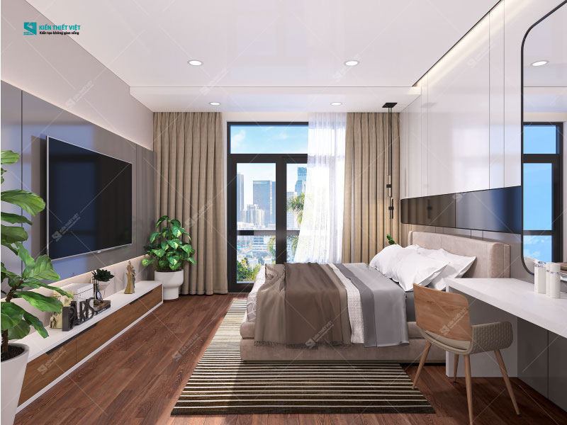 Phối cảnh 3D – Thiết kế nhà phố 1 trệt 1 lửng 2 lầu có sân thượng – 4x16m (12)