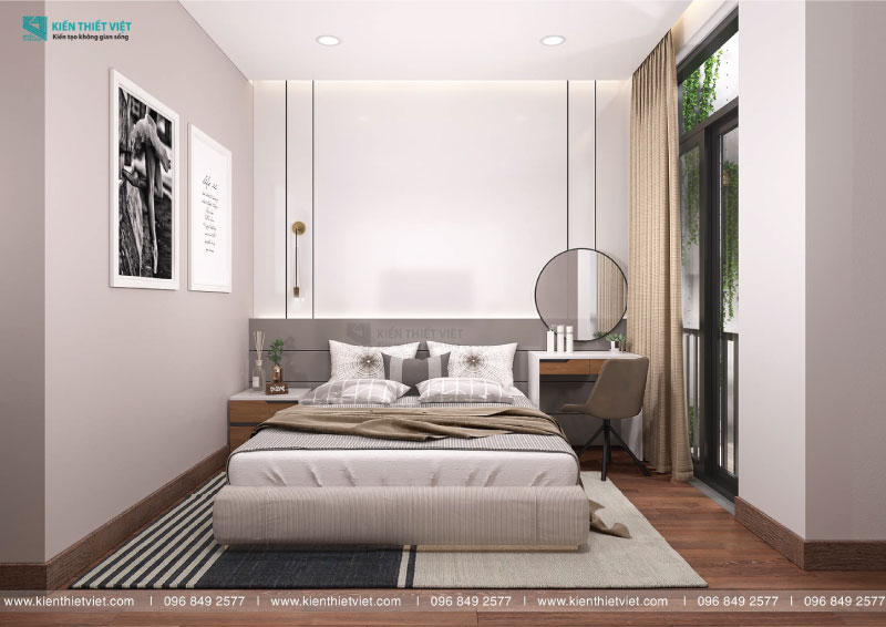 Phối cảnh 3D – Thiết kế nhà phố 1 trệt 1 lửng 2 lầu có sân thượng – 4x16m (9)