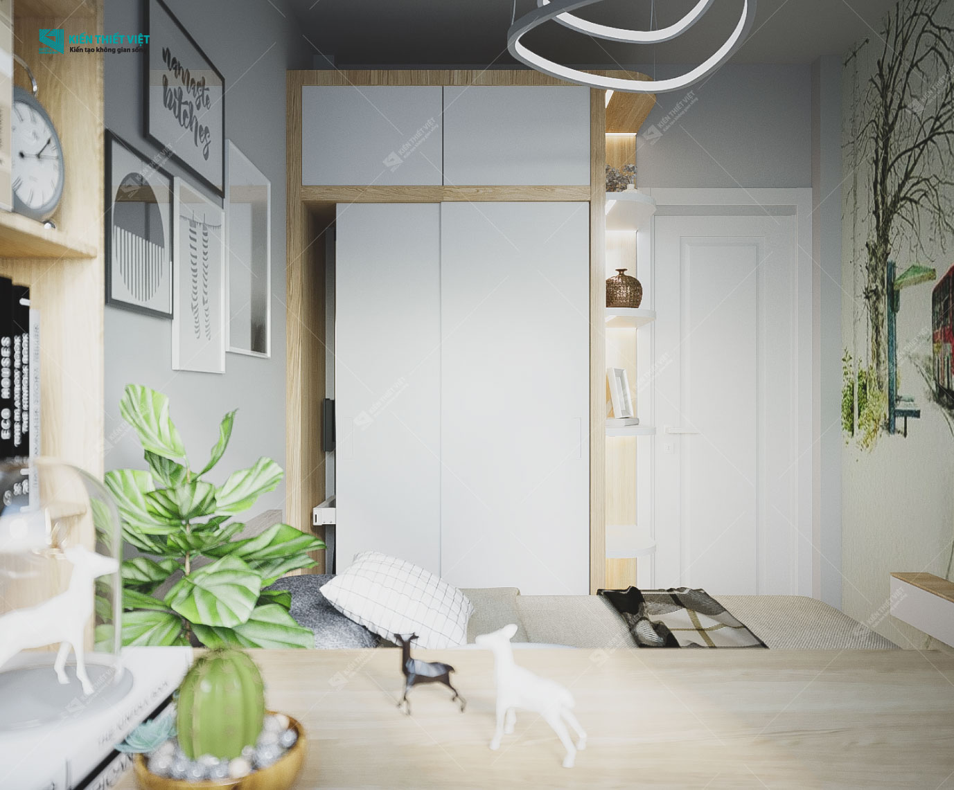 mẫu tủ quần áo bằng gỗ công nghiệp 2 cánh (9)