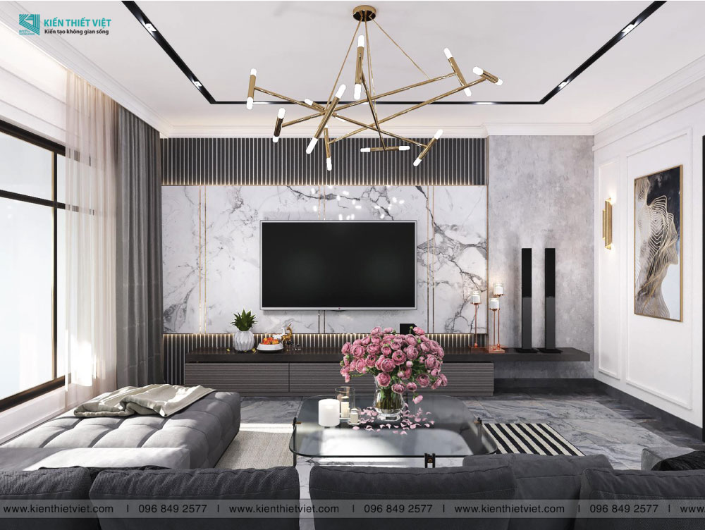 Phối cảnh 3D – Thiết kế nhà phố tân cổ điển 5 tầng (3)