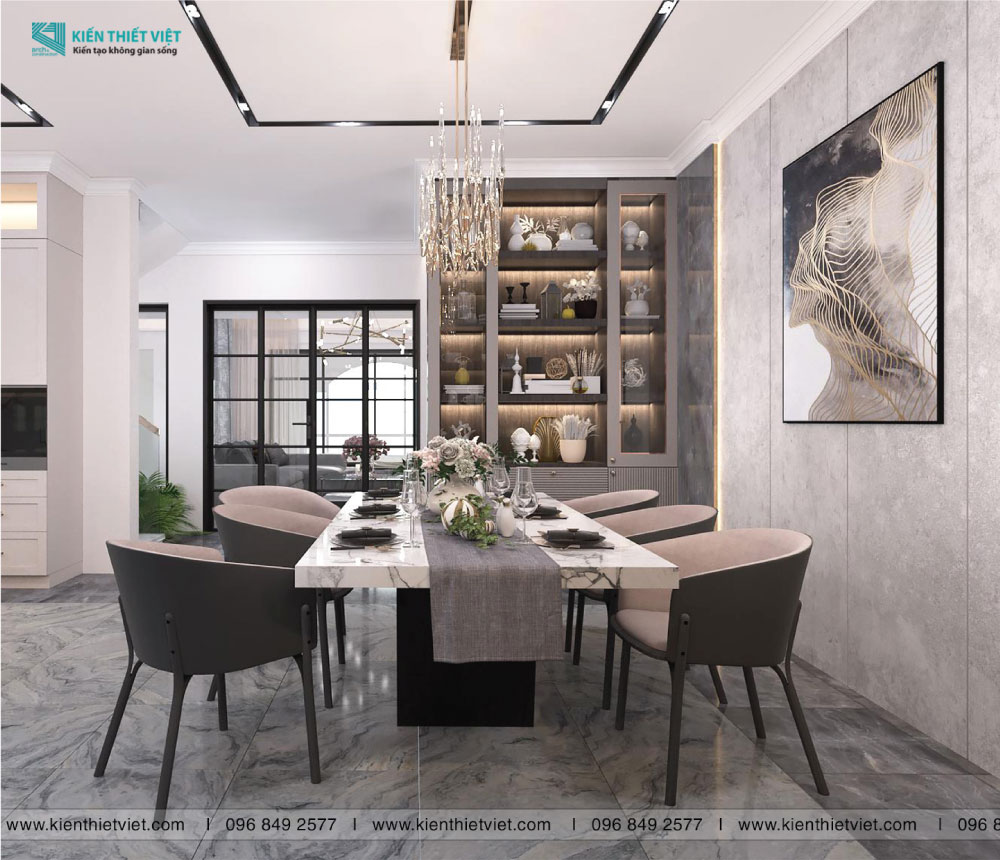 Phối cảnh 3D – Thiết kế nhà phố tân cổ điển 5 tầng (7)