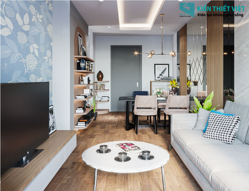 Phối cảnh 3D – Thiết kế nội thất căn hộ chung cư Diamond Riverside 72m2 (1)