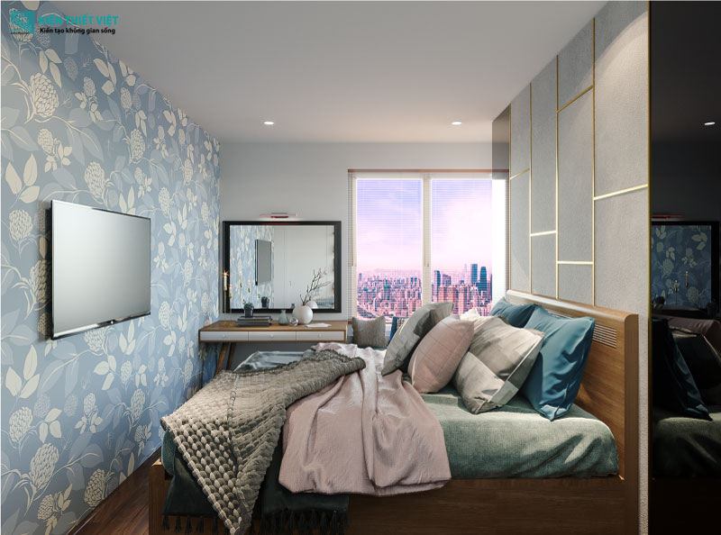 Phối cảnh 3D – Thiết kế nội thất căn hộ chung cư Diamond Riverside 72m2 (10)