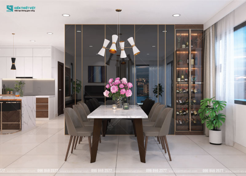 Phối cảnh 3D – Thiết kế nội thất căn hộ Kingdom 101 2 phòng ngủ (4)