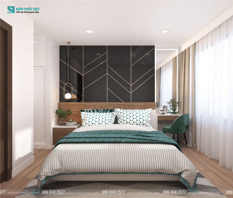 Phối cảnh 3D – Thiết kế nội thất căn hộ Kingdom 101 2 phòng ngủ (8)
