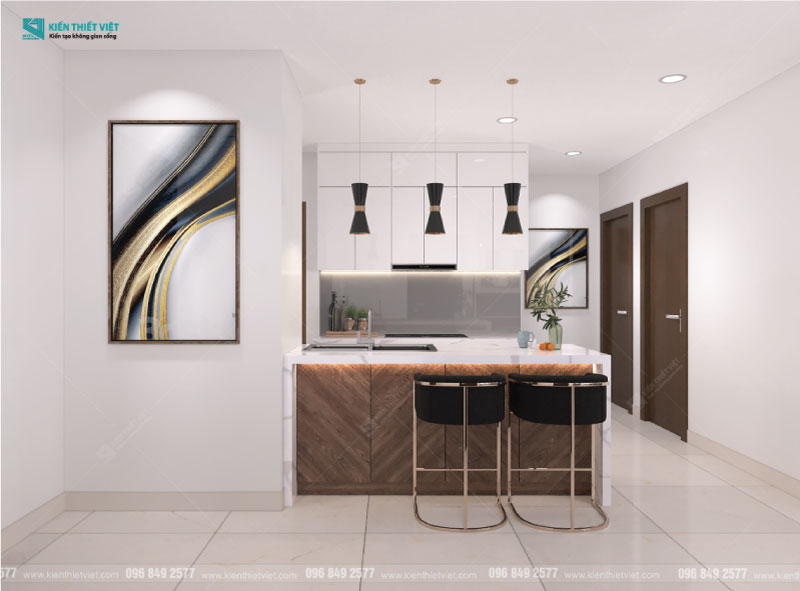 Phối cảnh 3D – Thiết kế nội thất căn hộ Kingdom 101 2 phòng ngủ (5)