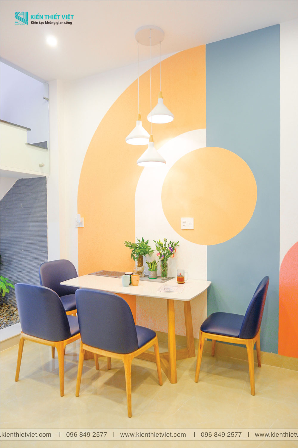 Phối cảnh 3D – [Hình thực tế] – Nhà phố 1 trệt 2 lầu nổi bật với nội thất color block (12)