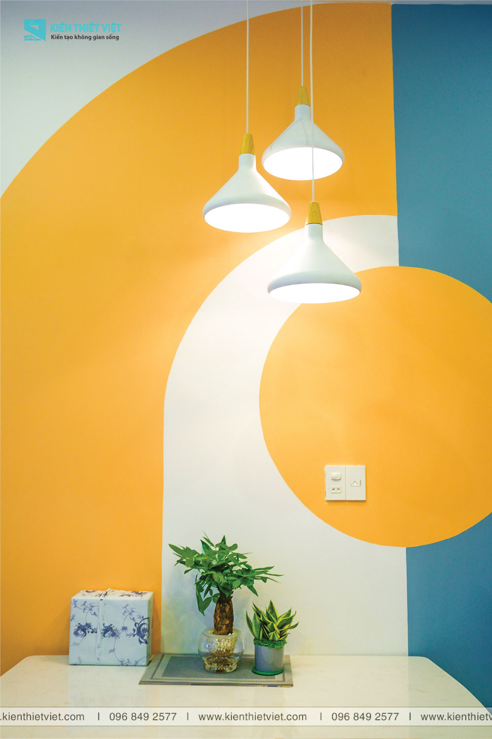 Phối cảnh 3D – [Hình thực tế] – Nhà phố 1 trệt 2 lầu nổi bật với nội thất color block (14)