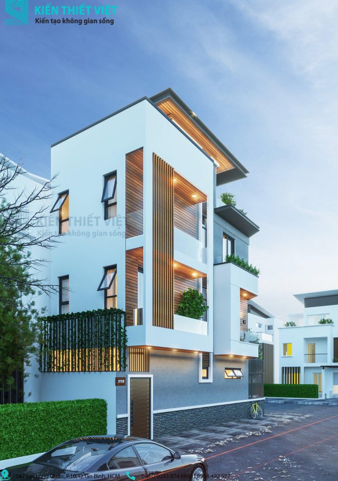 Phối cảnh 3D – Thiết kế nhà phố 2 mặt tiền Anh Phong (2)