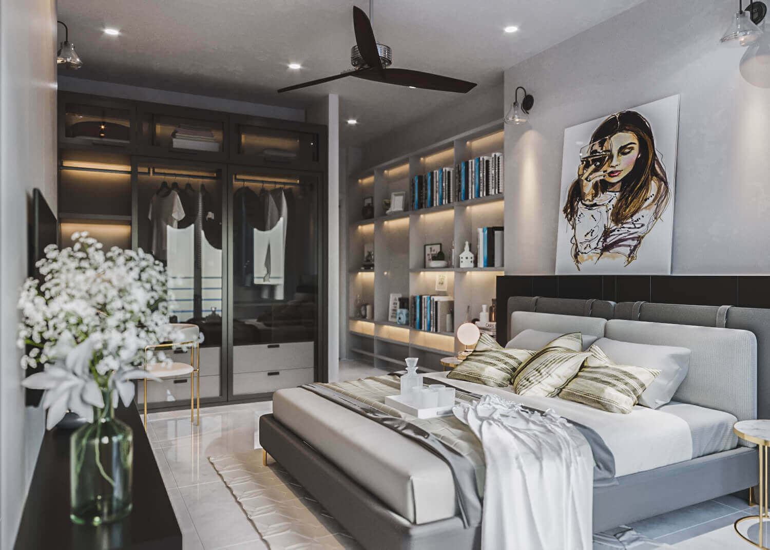 Phối cảnh 3D – Thiết kế nhà phố 4 tầng hiện đại kết hợp không gian kinh doanh Anh Minh (16)