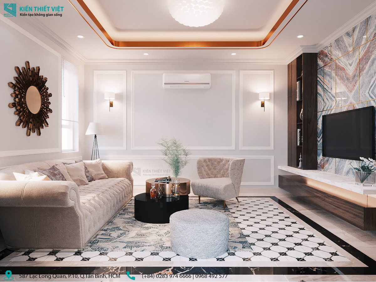 Phối cảnh 3D – Thiết kế nhà phố 2 mặt tiền Anh Phong (5)