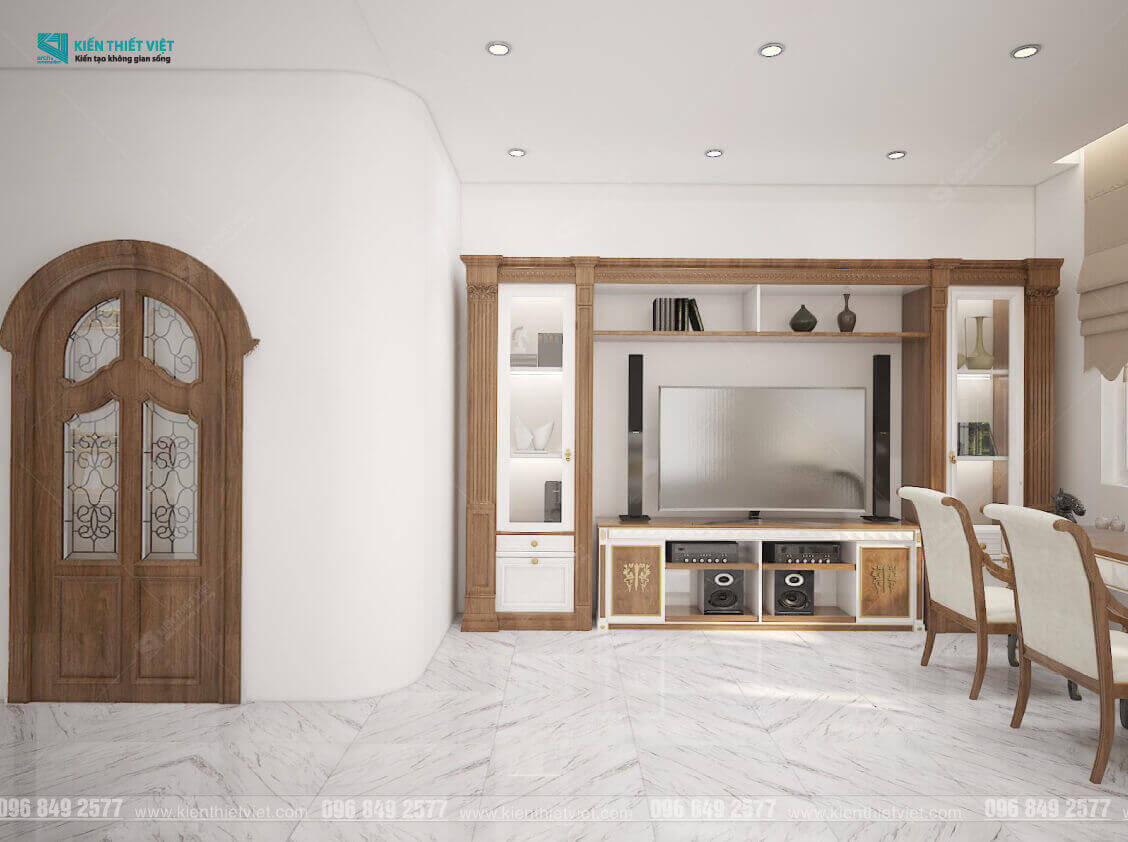 Phối cảnh 3D – Thiết kế nội thất nhà phố tân cổ điển nhà Chú Khang (17)