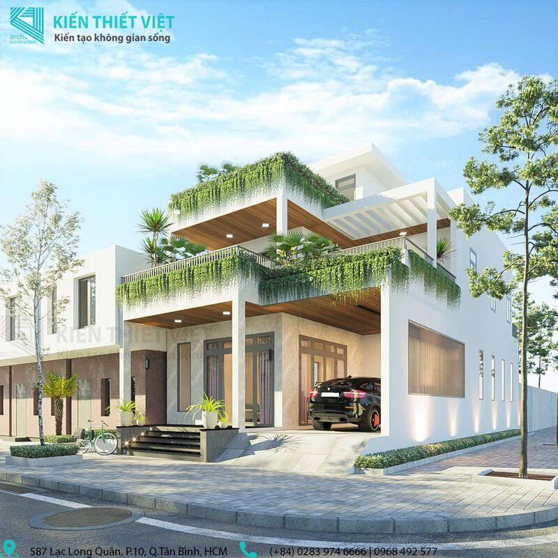 thiết kế mặt tiền nhà chị hiền củ chi (1)
