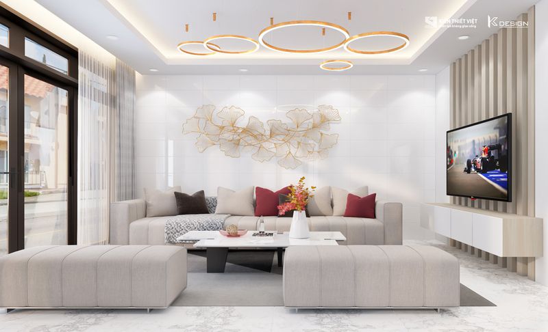 thiết kế nội thất phòng khách nhà chị hiền củ chi (13)