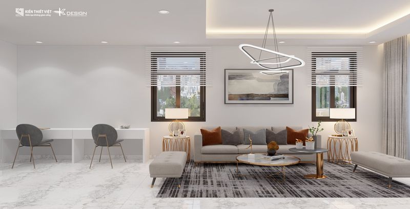 thiết kế phòng sinh hoạt chung nhà chị hiền củ chi (6)