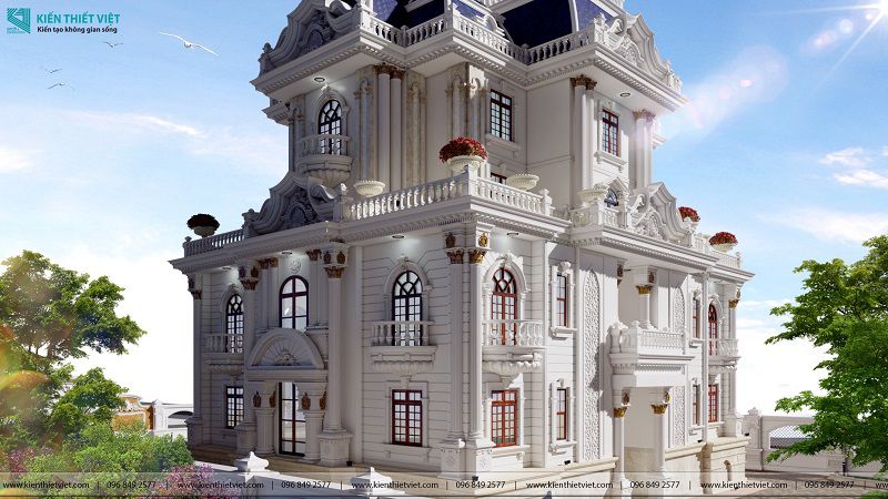Thiết kế biệt thự cổ điển châu âu (6)