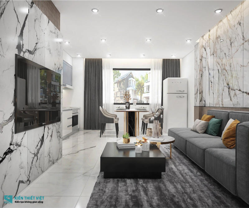 Phòng khách kết hợp với bếp (6)