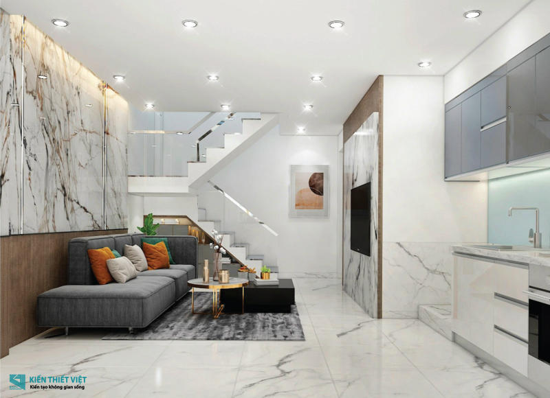 Phòng khách kết hợp với bếp (7)