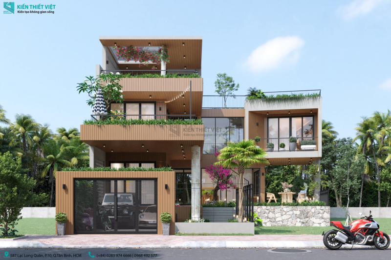 Thiết kế biệt thự hiện đại 230m2 (2)