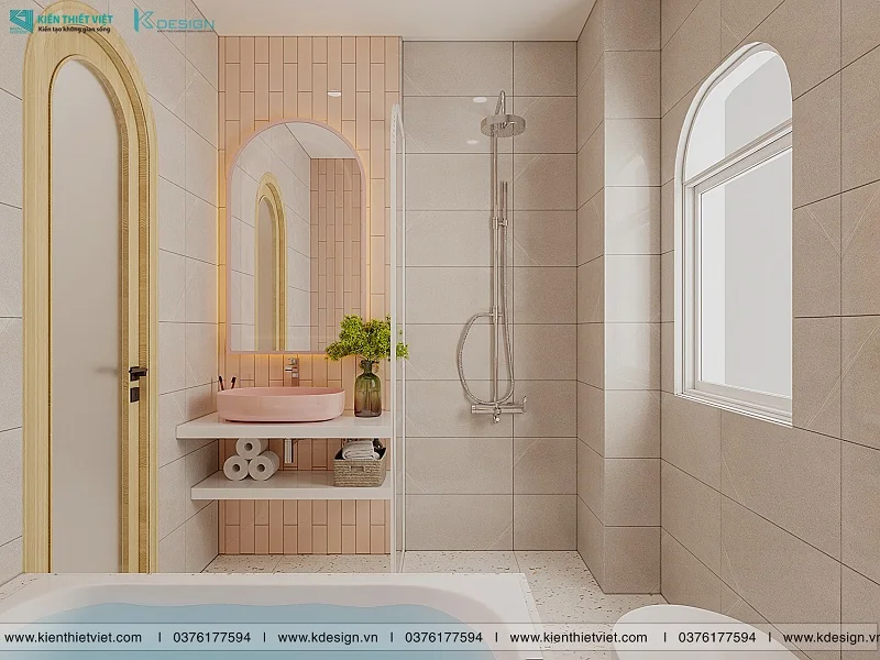 Thiết kế nhà vệ sinh đẹp phong cách Wabisabi