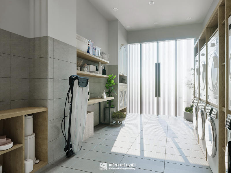 Thiết kế sân trước làm tiệm giặt (28)