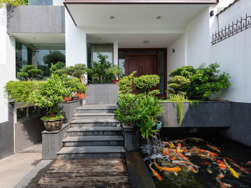1,5 tỷ có đủ xây nhà 3 tầng có vườn, hồ cá koi
