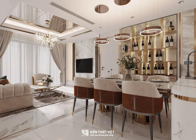 Thiết kế nội thất phòng khách bếp (4)