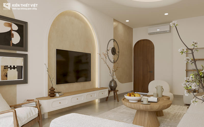 Thiết kế nội thất phòng khách – bếp (7)