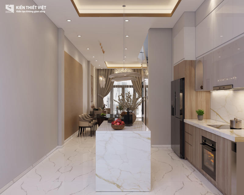 Thiết kế nội thất phòng Khách – Bếp (12)
