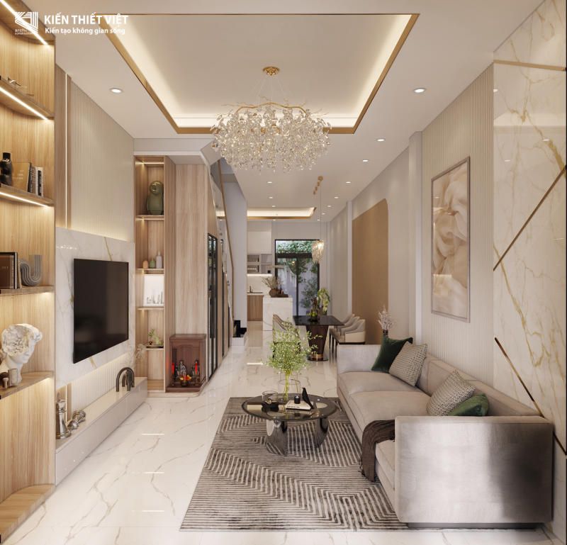 Thiết kế nội thất phòng Khách – Bếp (6)