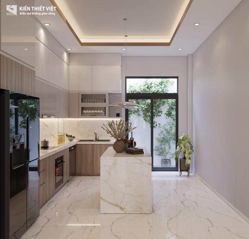 Thiết kế nội thất phòng Khách – Bếp (7)
