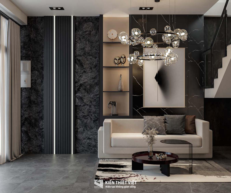 Thiết kế nội thất phòng khách bếp (1)